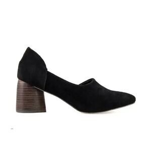 Sbicca Volin Women's Black Suede Block Heel Shoes 7M Black